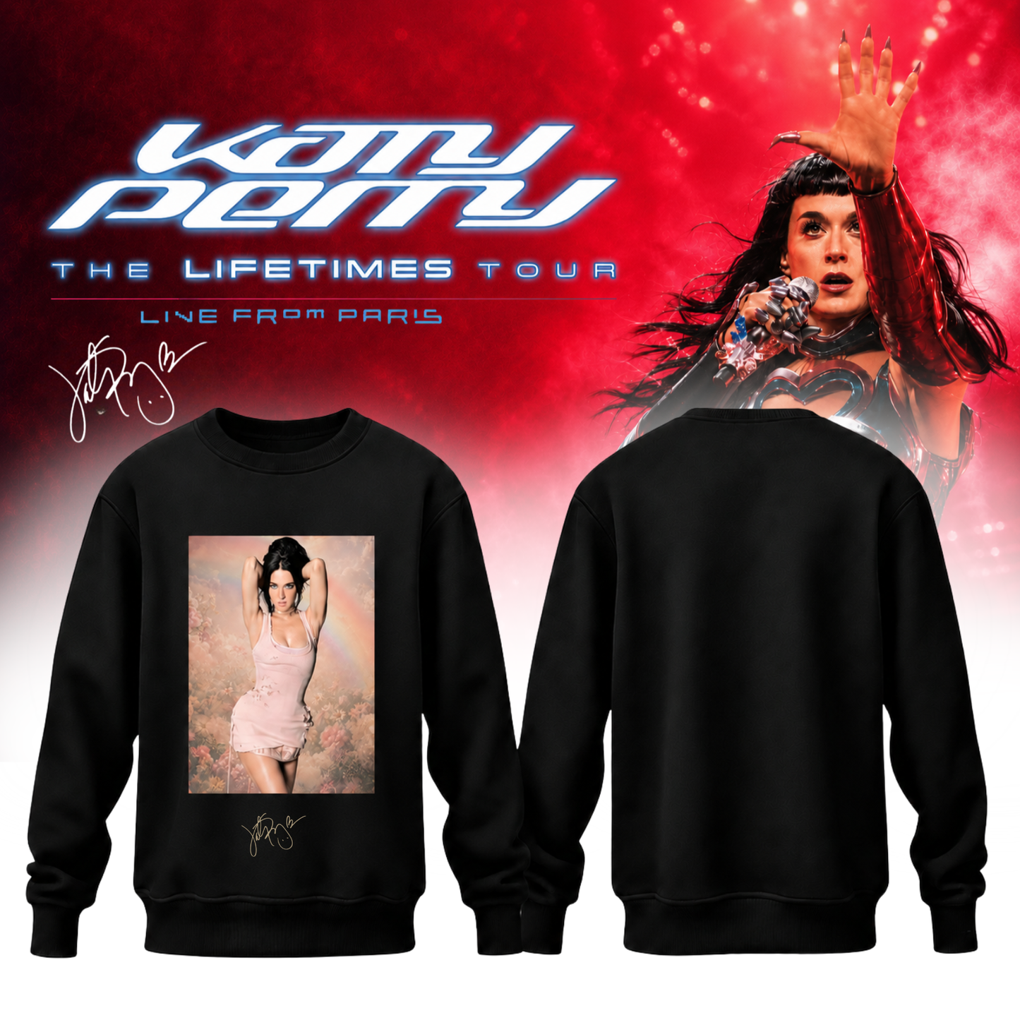 Katy Perry  " The Lifetimes Tour Live From Paris " Sweatshirt