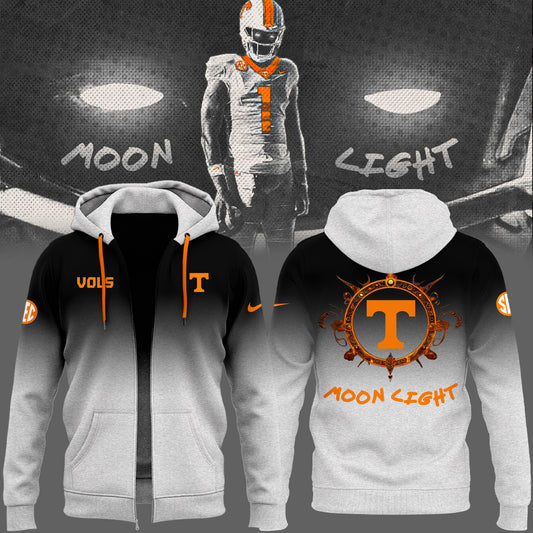 Tennessee Volunteers Premium Gear - Special New “Moon Light” Vols Zip Hoodie - Tennessee Vols Merch