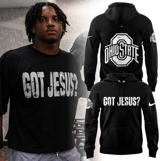 Ohio State Buckeyes Ohio State Football Got Jesus? Black Hoodie