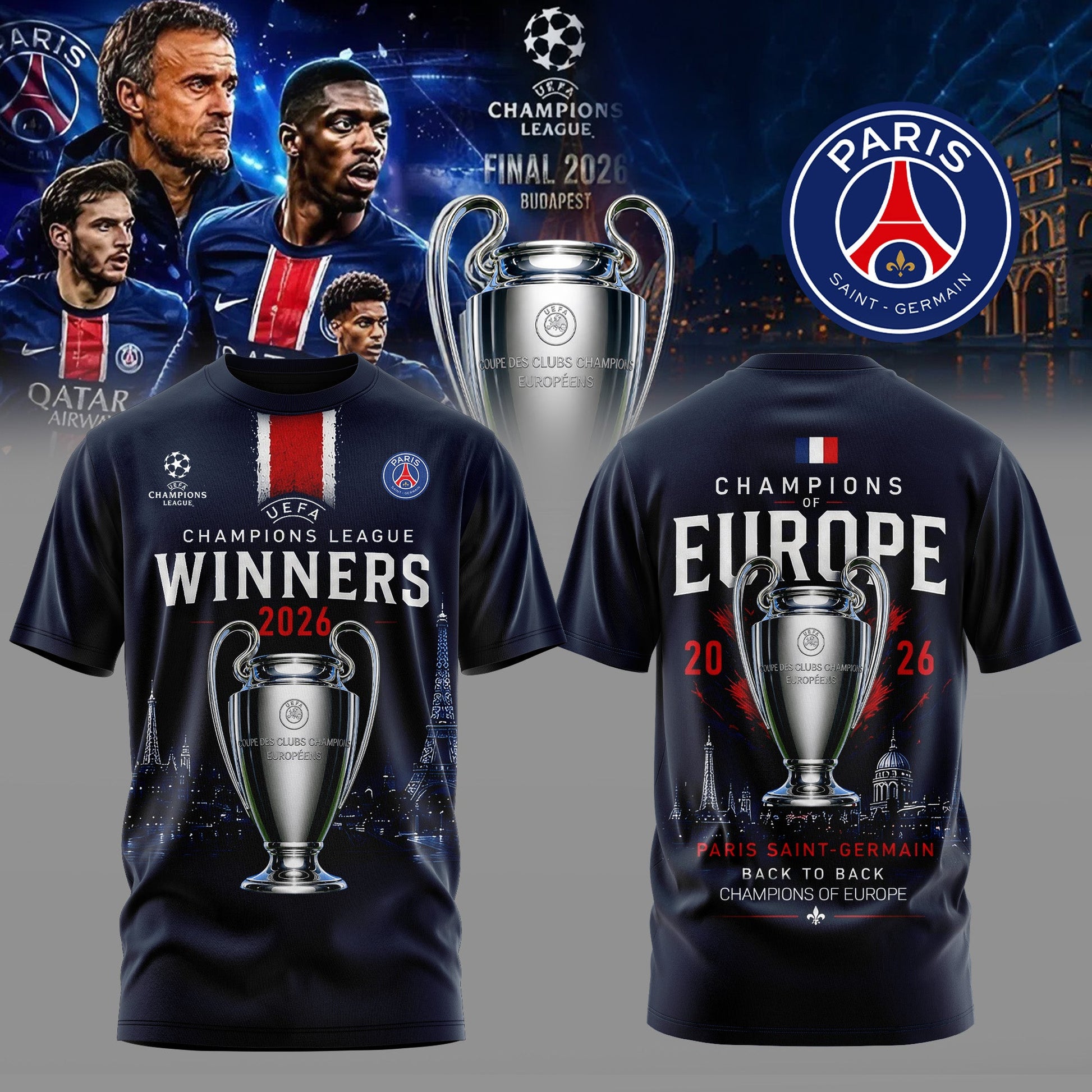 _ UEFA Champions League Winners 2026 Edition Tee