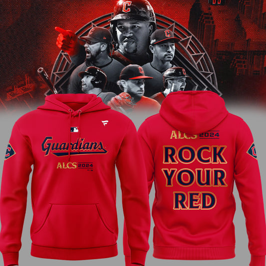 Cleveland Guardians Hoodie, Limited American League Championship Series Red Hoodie 2024