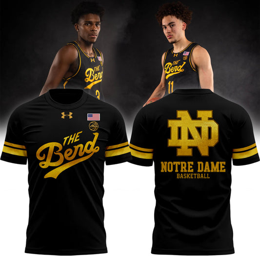 Notre Dame Basketball "THE BEND" Special Black T-Shirt