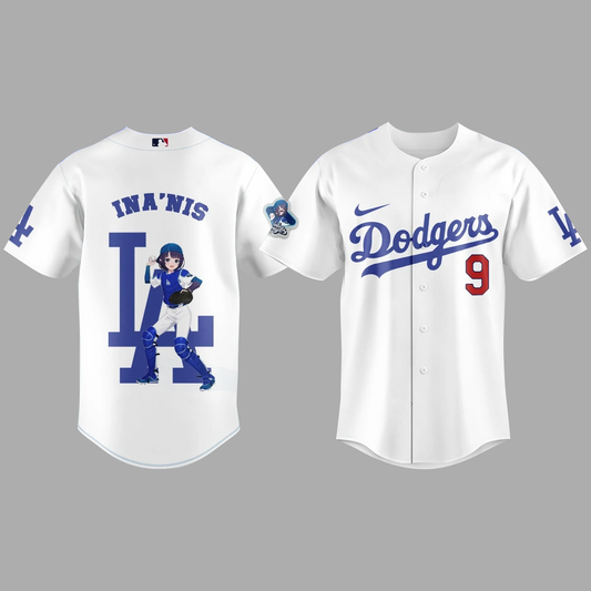 Los Angeles Dodgers Baseball Jersey - Hololive Night Ina’nis Jersey 2025 LA-18