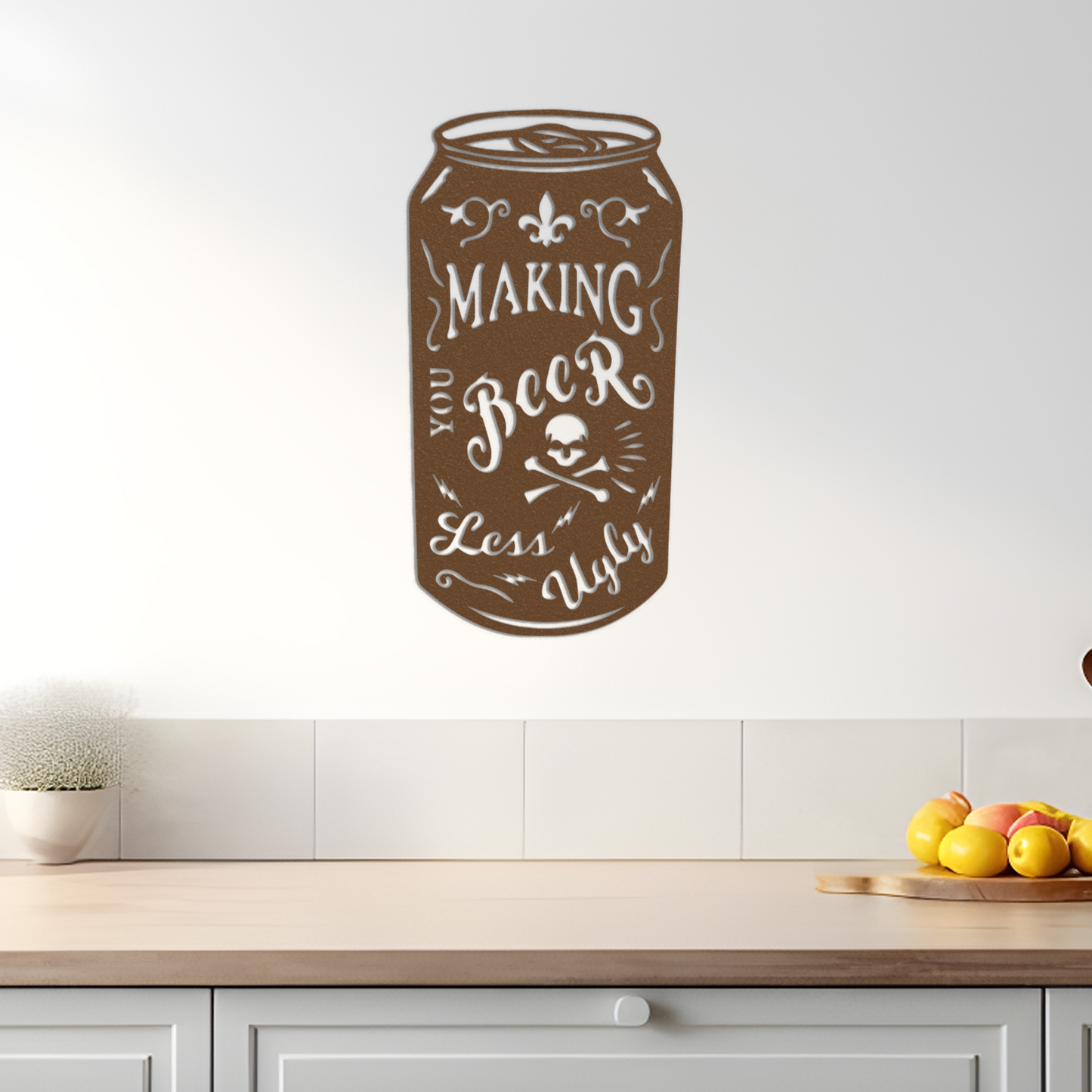 Alcohol Collection Metal Wall Art, Metal Wall Art Home Bar Decorations, Black Metal House Warming Gift