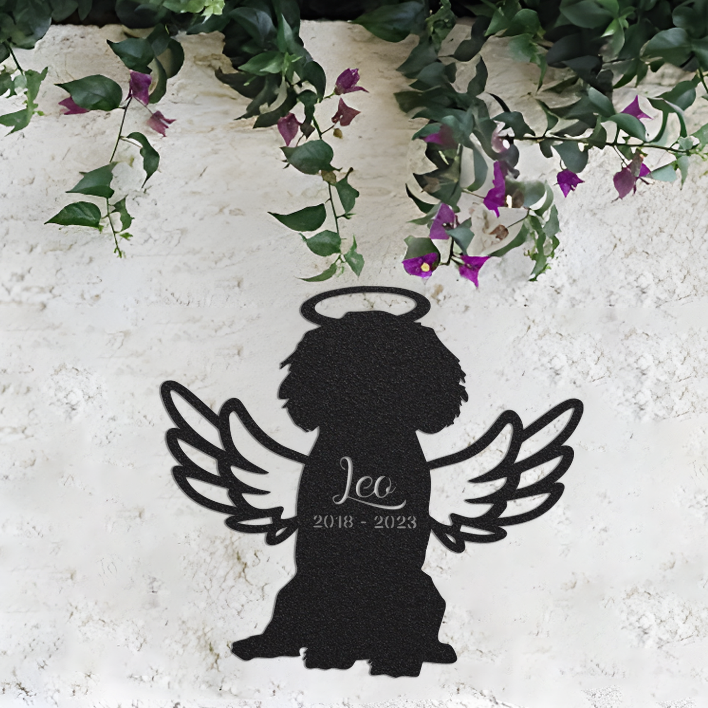 Cavalier King Charles Spaniel with Wings Metal Sign Led Light, Dog Memorial Angel Wings Halo, Dog Loss Gift Loss of Dog, Pet Loss Sympathy