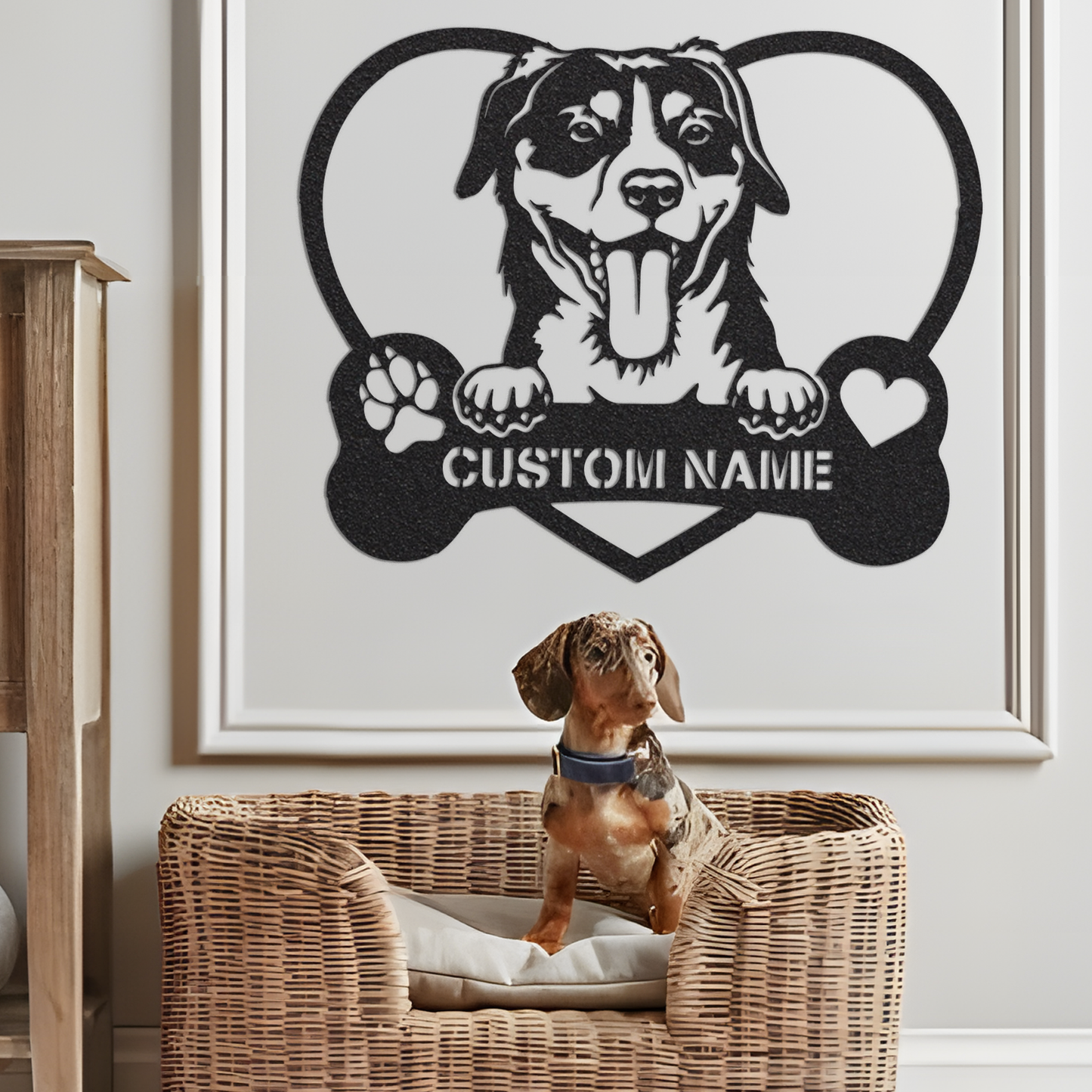 Custom Entlebucher Mountain Dog Metal Sign with Led Light, Entlebucher Mountain Dog Lover, Dog Welcome Sign, Dog Owner Gift, Dog Wall Art