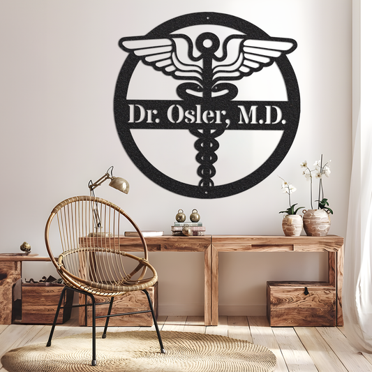 Custom Doctor Metal Wall Sign-Personalized Doctor Metal Wall Art-Doctor Metal Wall Decor-Personalized Clinic Sign-Metal Health Care Sign