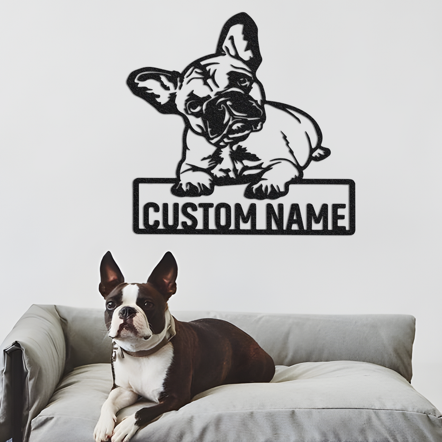 Custom French Bulldog Metal Sign with Led Light, French Bulldog Metal Wall Art, French Bulldog Gift, Metal Dog Decor, Dog Owner Gift