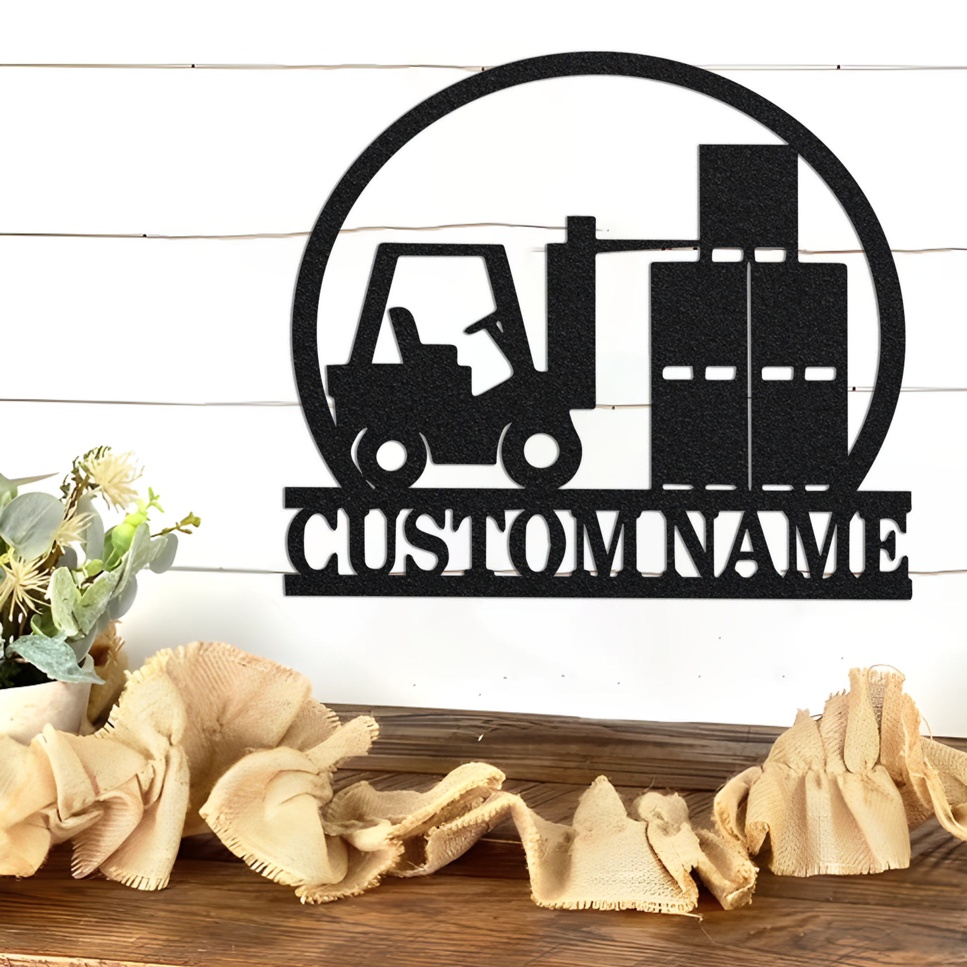 Custom Forklift Driver Metal Wall Art with Led Light, Forklift Operator, Gift for Forklift Driver, Warehouse Truck Name Sign, Forklift Gift