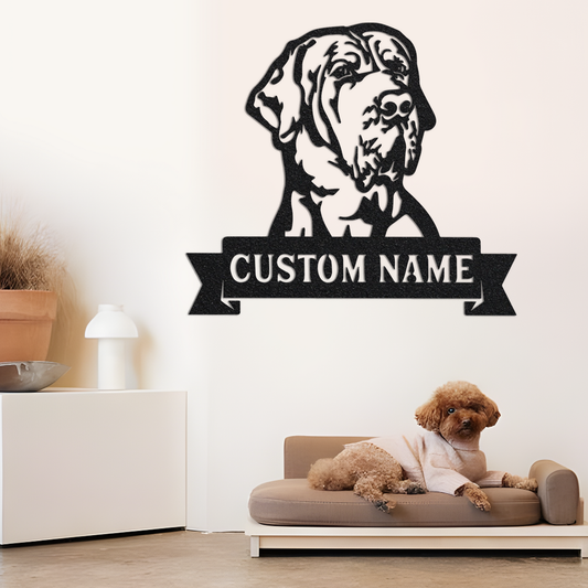 Personalized Fila Brasileiro Metal Wall Art With Led Lights, Custom Name Sign, Dog Owner Gift, Dog Welcome Sign, New Home Gift, Home Decor