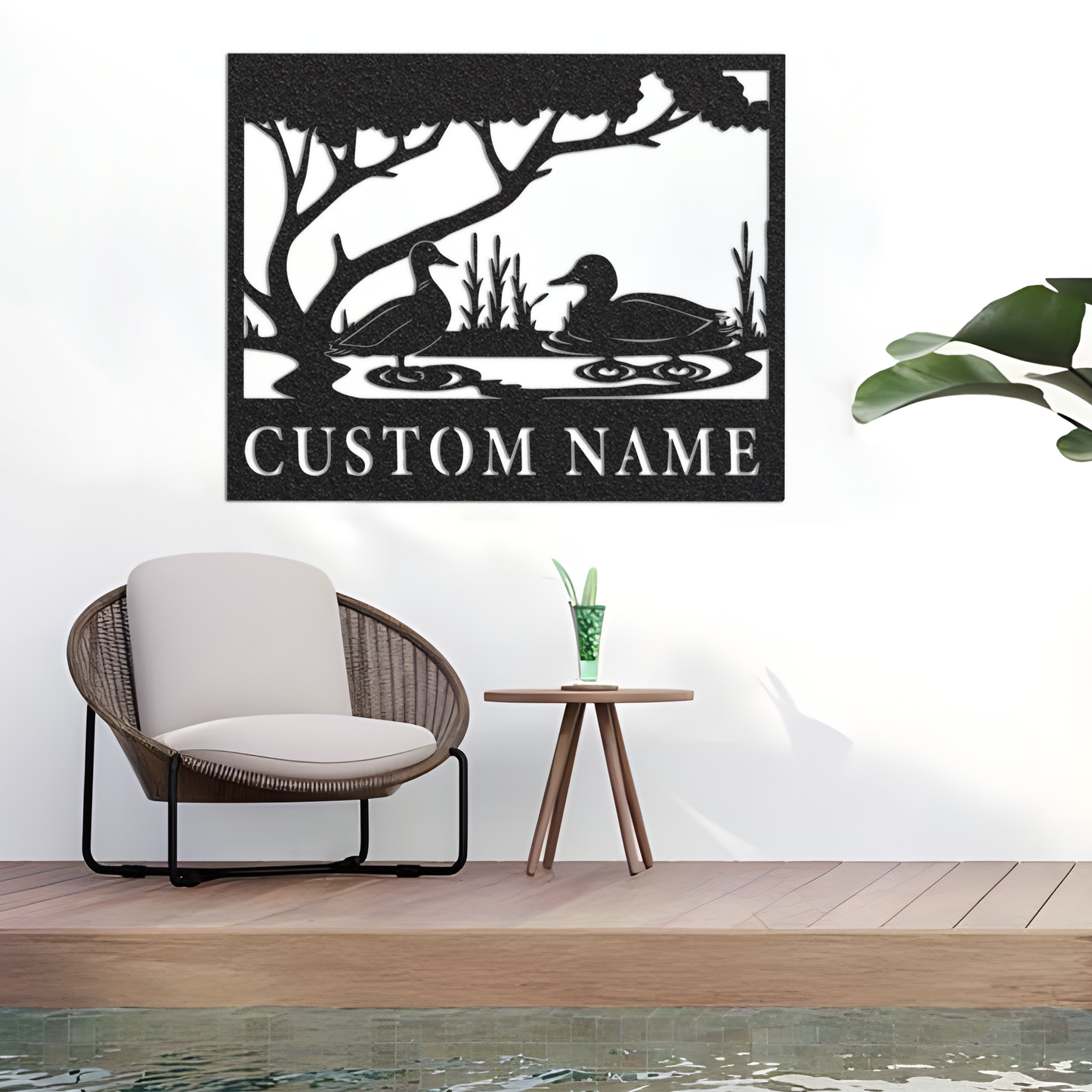 Custom Duck Metal Wall Sign-Personalized Duck Metal Wall Art-Duck Metal Wall Decor-Duck Hunting Gifts-Duck Farm Signs-Duck Led Decor