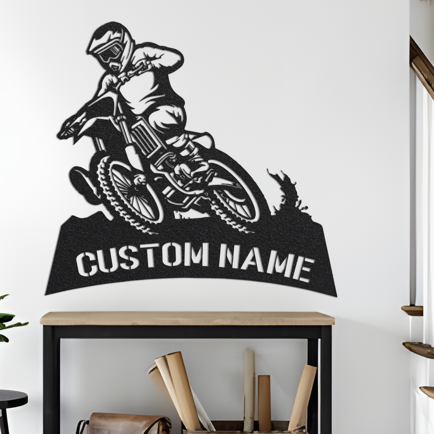 Custom Dirt Bike Metal Sign with Led Light, Motocross Gifts, Rider Name Sign, Motorcycle Biker Gift Home Decor, Gift for Son Daughter