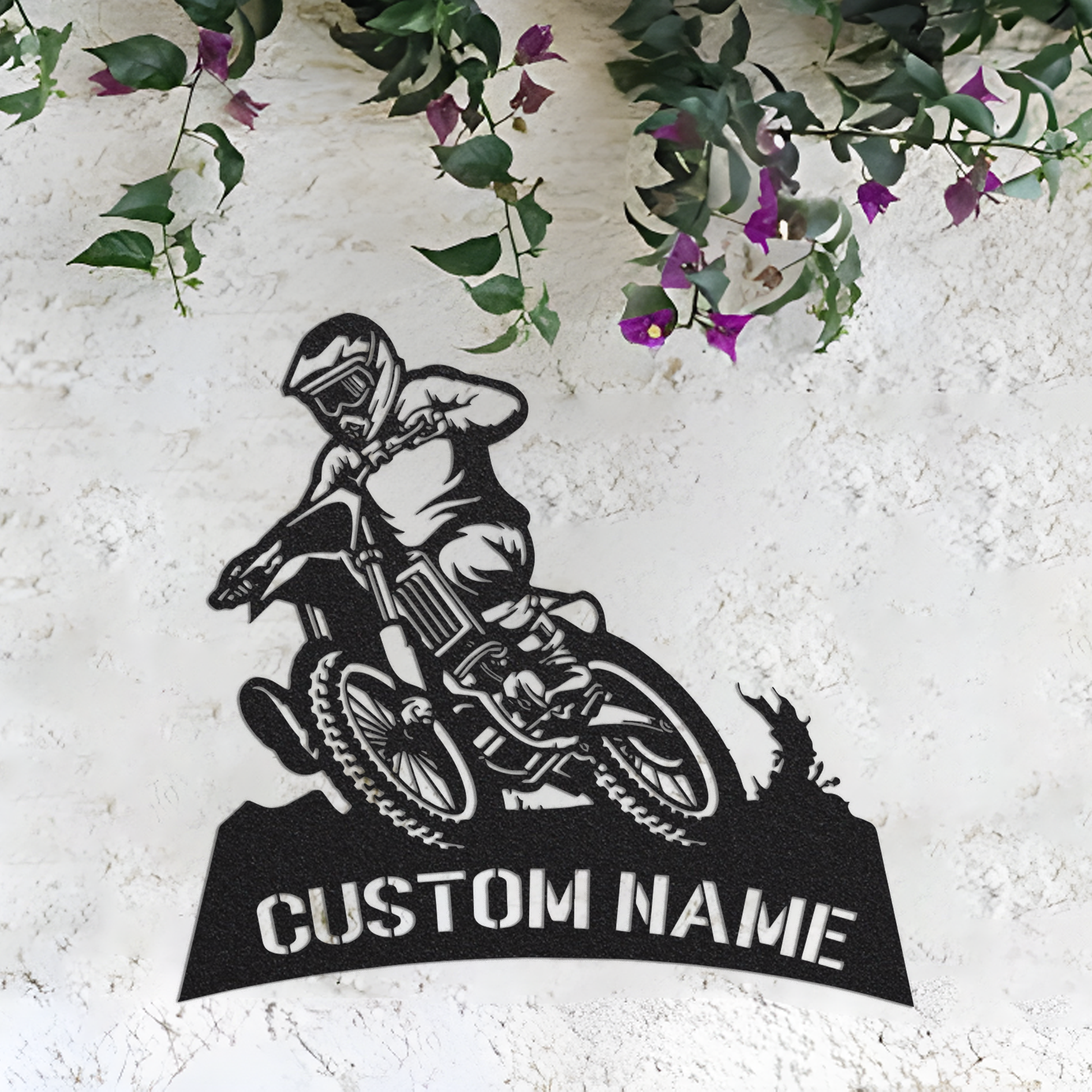 Custom Dirt Bike Metal Sign with Led Light, Motocross Gifts, Rider Name Sign, Motorcycle Biker Gift Home Decor, Gift for Son Daughter