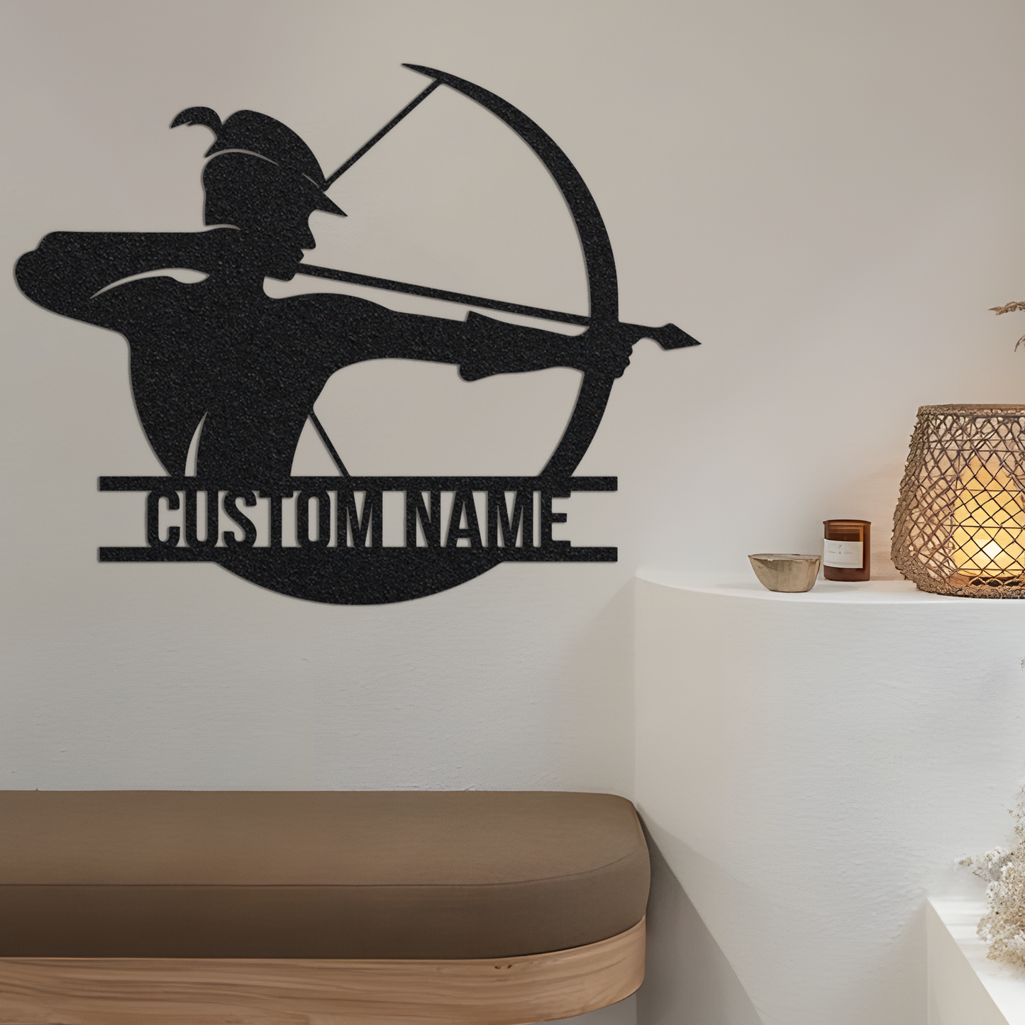 Custom Archery Metal Wall Art with Led Light, Archery Coach Gift, Archer Gifts, Archery Room Decor, Metal Sports Sign, Fathers Day Gift