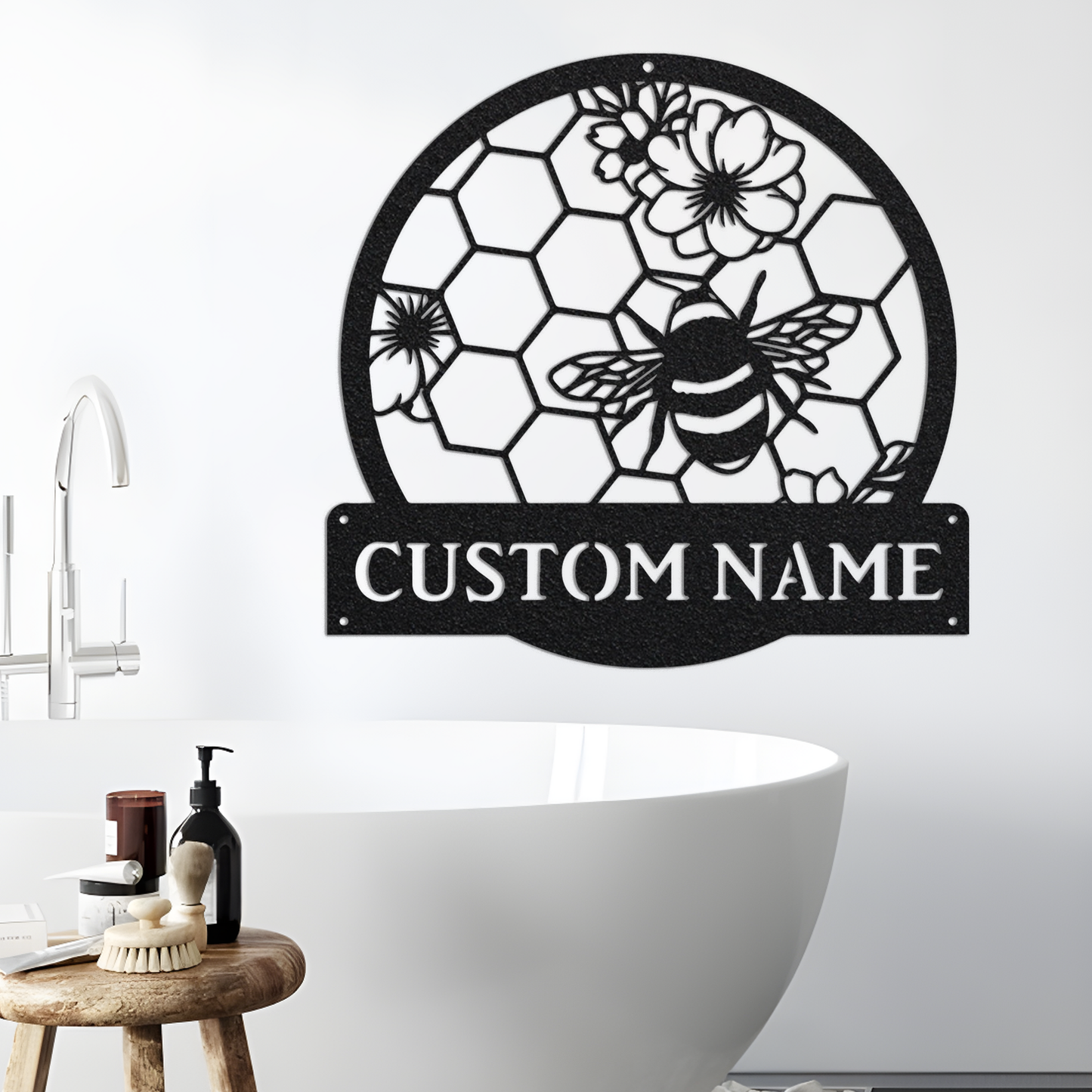 Custom Bee Metal Wall Sign-Personalized Bee Metal Wall Art-Bee Metal Wall Decor-Bee Keeper Gifts-Bee Farm Led Decor-Bee Lover Name Signs