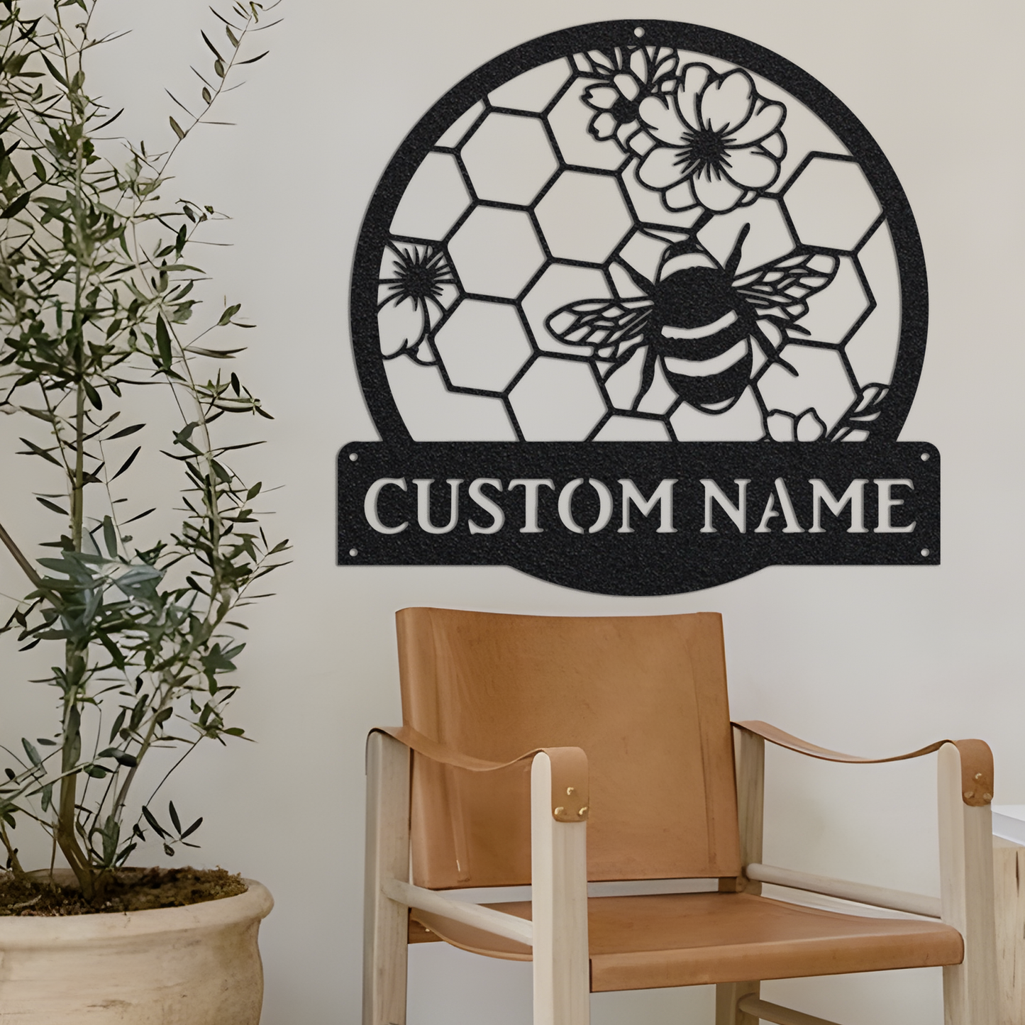 Custom Bee Metal Wall Sign-Personalized Bee Metal Wall Art-Bee Metal Wall Decor-Bee Keeper Gifts-Bee Farm Led Decor-Bee Lover Name Signs