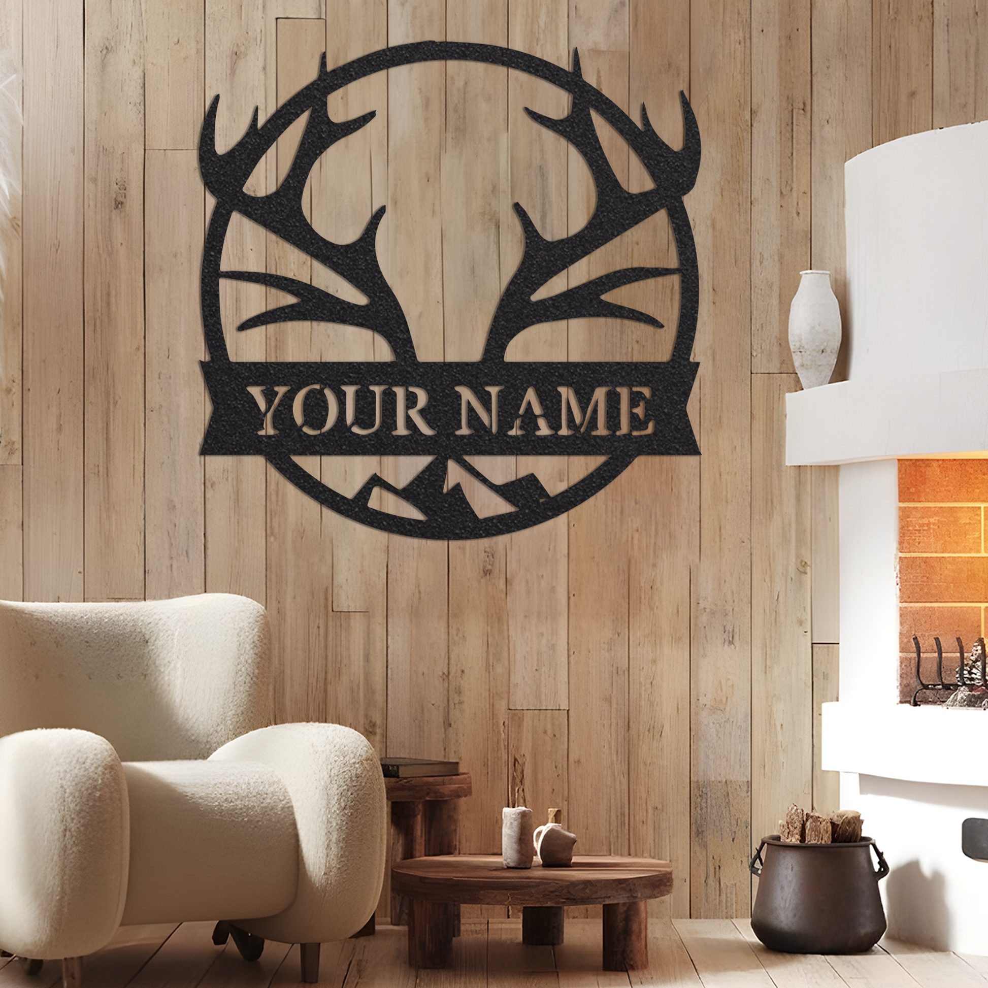 Custom Deer Metal Wall Led Signs-Personalized Elk Metal Sign-Deer Antler Family Last Name Signs-Deer Camp Signs-Farmhouse Decor-Deer Name