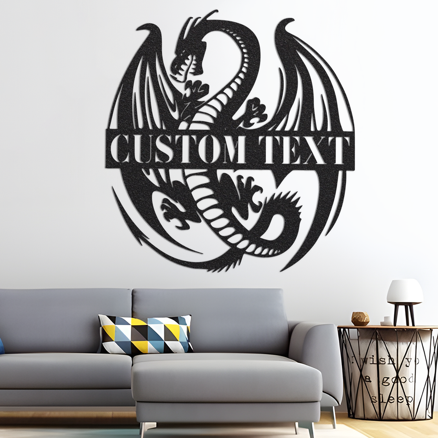 Custom Dragon Metal Wall Sign-Personalized Dragon Metal Wall Art-Dragon Metal Wall Decor-Dragon Name Signs-Dragon Lover's Gift-Dragon Decor