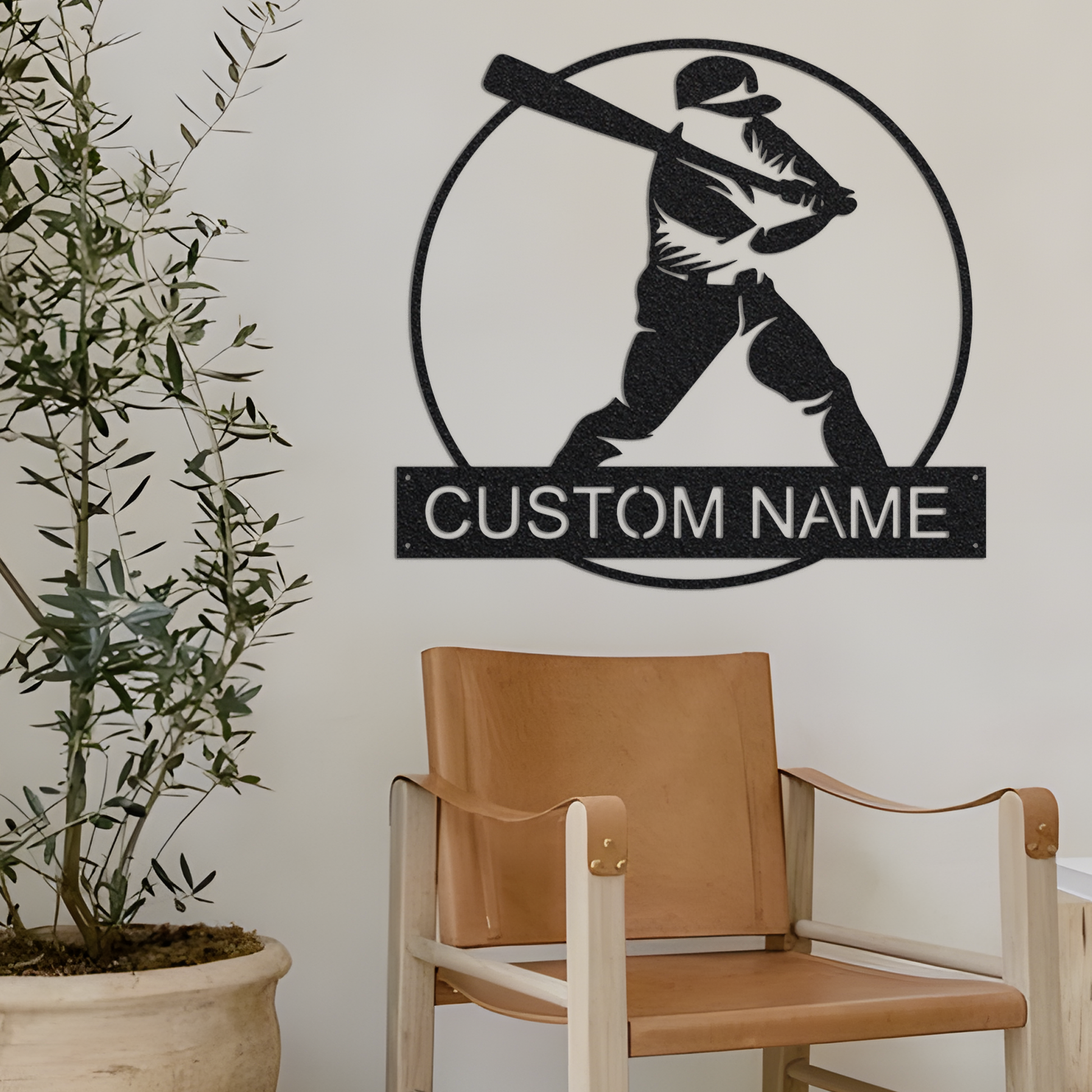 Custom Baseball Metal Wall Led Signs-Personalized Baseball Metal Wall Art-Baseball Lover's Gifts-Baseball Wall Hanging-Baseball Player Signs