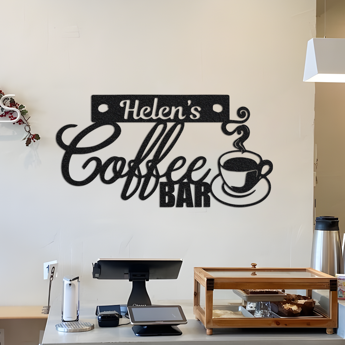 Custom Coffee Bar Metal Wall Led Signs-Personalized Coffee Bar Art-Coffee Bar Name Signs-Kitchen Wall Decor-Coffee Bar Ideas-Custom Coffee