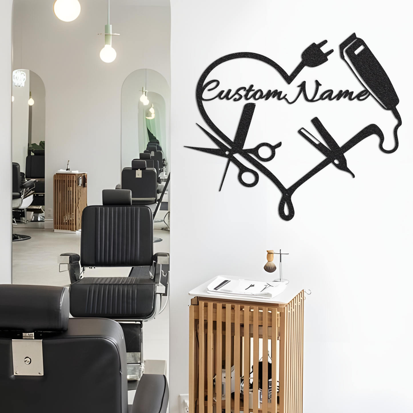 Personalized Hair Salon Metal Sign,Hairstylist Gift,Custom Salon Wall Decor,Salon Welcome Sign,Custom Door Hanger,Beauty Salon Wall Art1