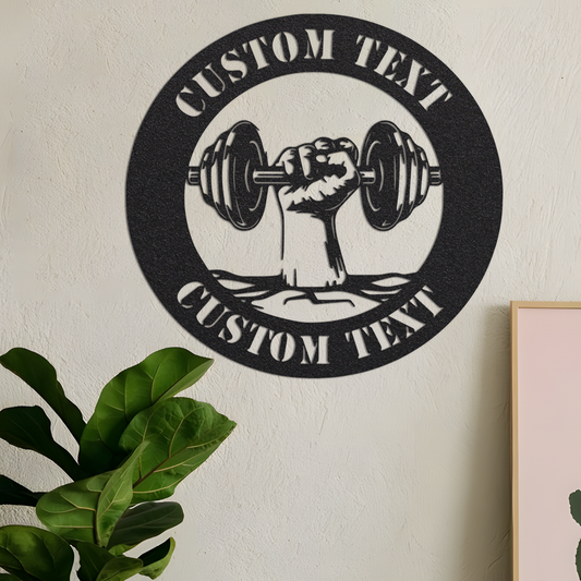 Personalized Gym Metal Sign With Led Lights, Home Gym Signs Fitness Club Sign Powerlifting Sign Workout Room Signgym Wall Art Home Gym Decor1