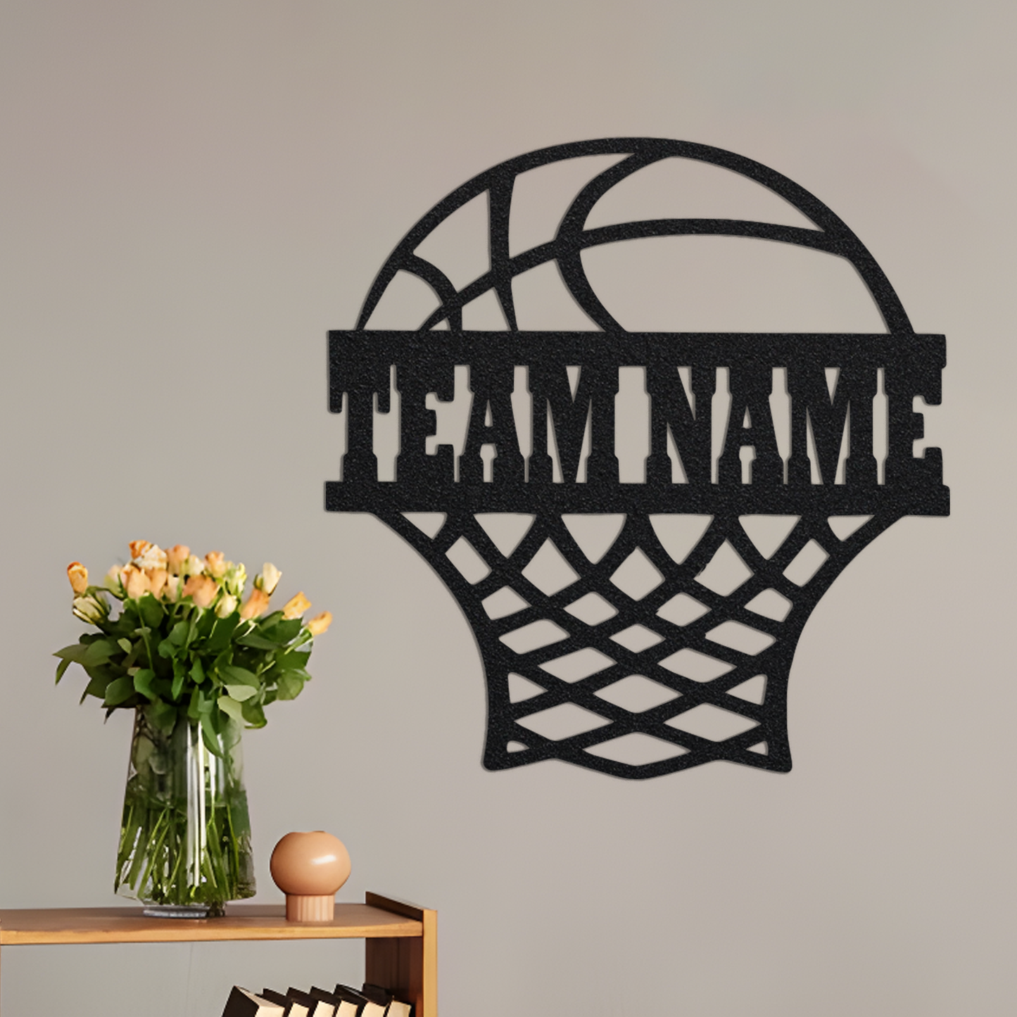 Basketball Wall Art,Personalized Basketball Sign,Basketball Team name Sign,Sport Sign,Basketball Wall Decor,Nursery Decor,Custom Metal Art1