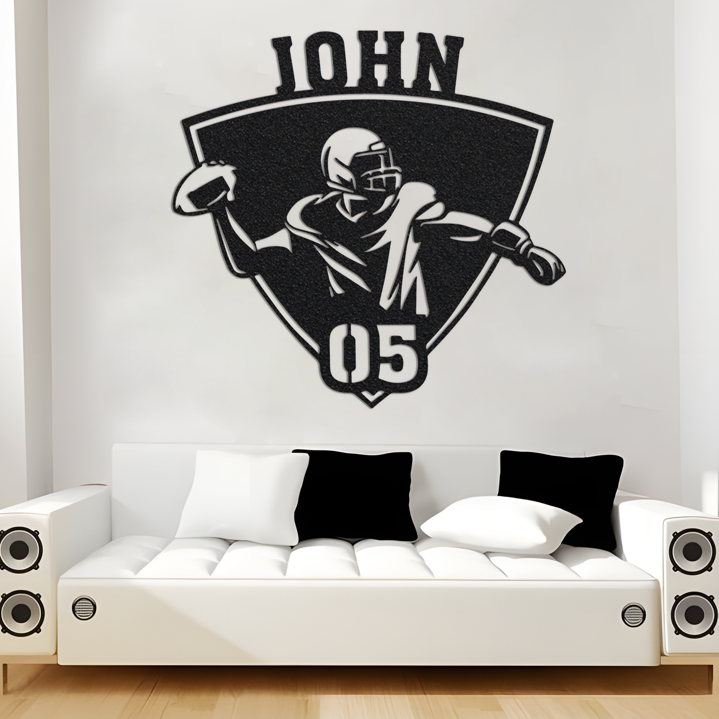 Personalized Football Player Metal Sign Led Lights, Football Team Gift, Football Room Decor, Custom Name And Number, Sport Lover Gift.1