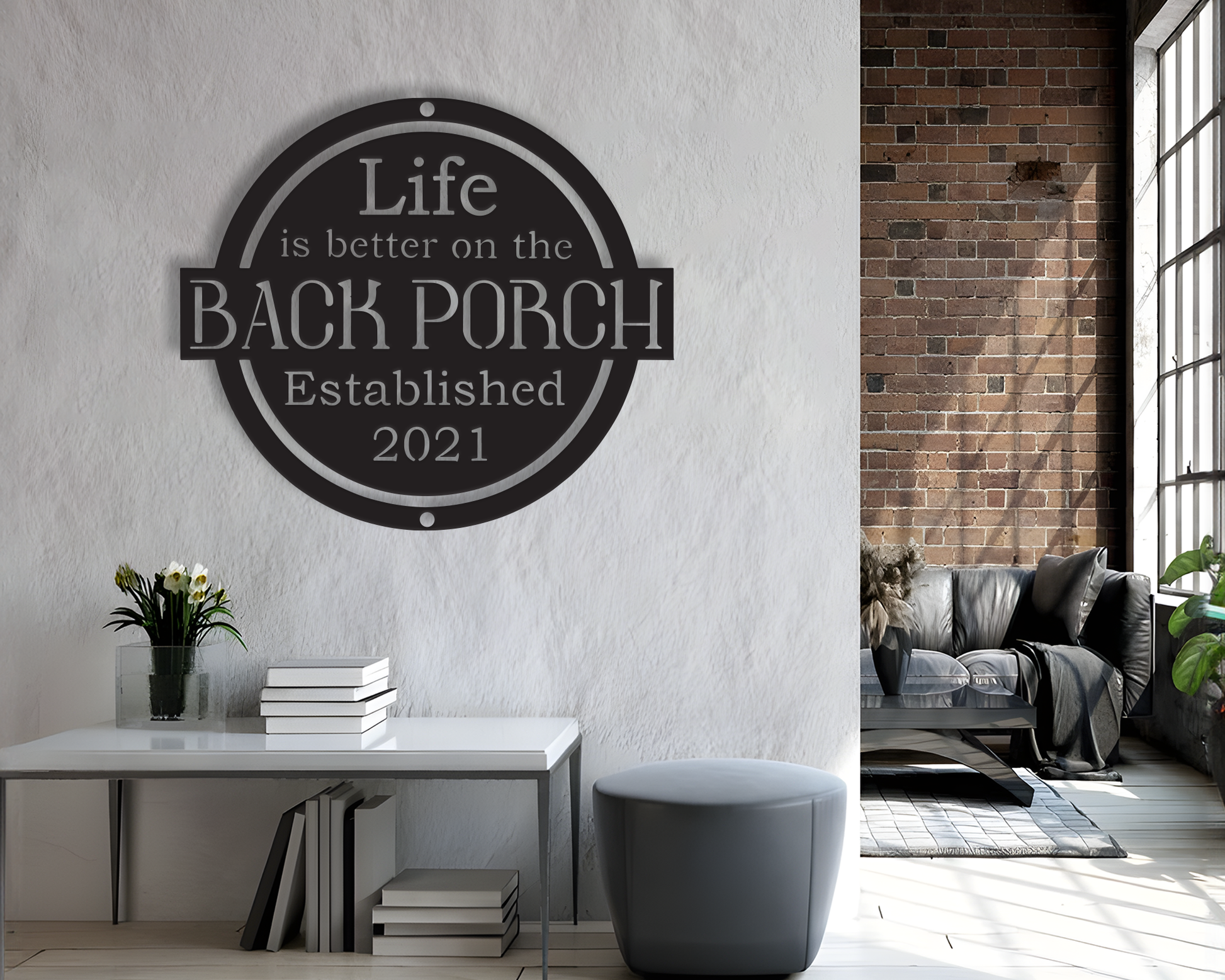 Custom Back Porch Metal Sign, Back Porch Metal Sign, Porch Sign, Metal Sign, Custom Metal Sign, Outdoor Sign, Family Name Sign,