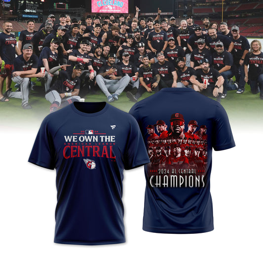 Cleveland Guardians TShirt, Cleveland Guardians American League Central Champs Limited Edition Navy