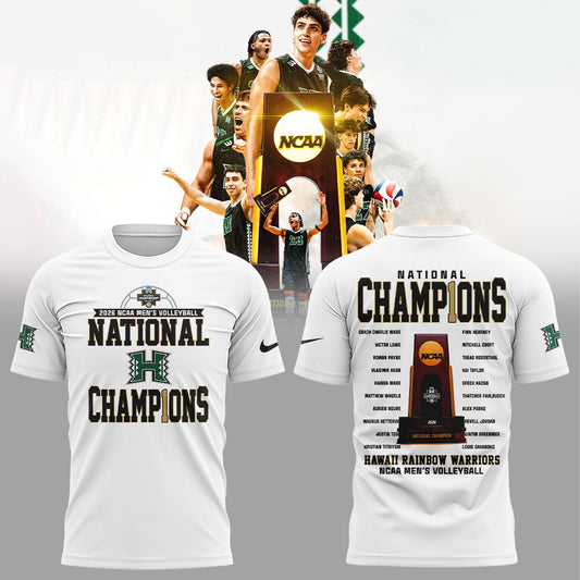 .The Hawaii Rainbow Warriors are your 2026 NCAA National Champions Shirt White