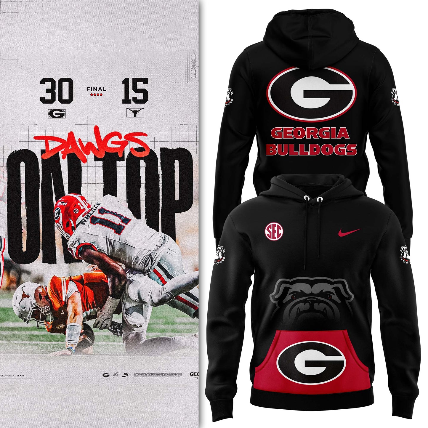 Premium Georgia Bulldogs Gear - 2024 UGA Hoodie Editions - For the Fans Who Never Quit!