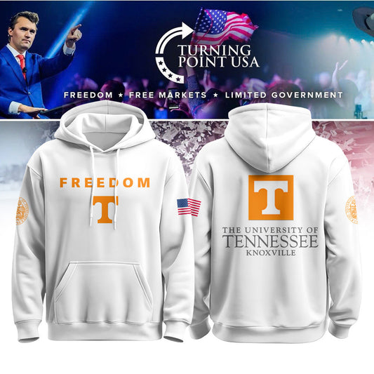 University of Tennessee, Knoxville x Turning Point USA Hoodie - Tennessee Vols Freedom Shirt Exclusive Design & 100% Cotton Fabric