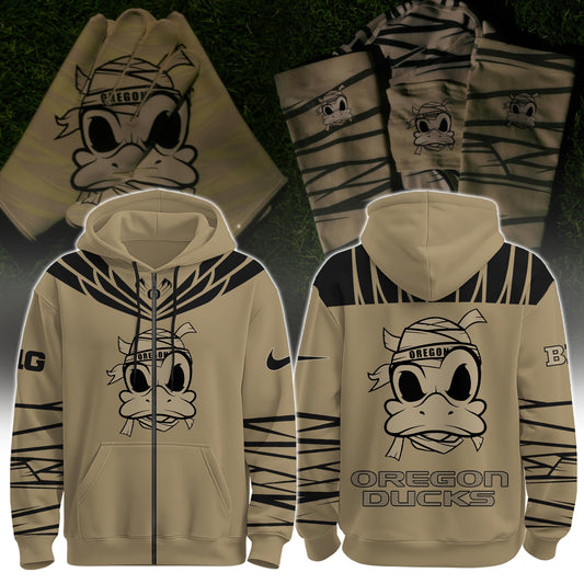 Oregon Grit Strength Zip Hoodie For Oregon Football Fan