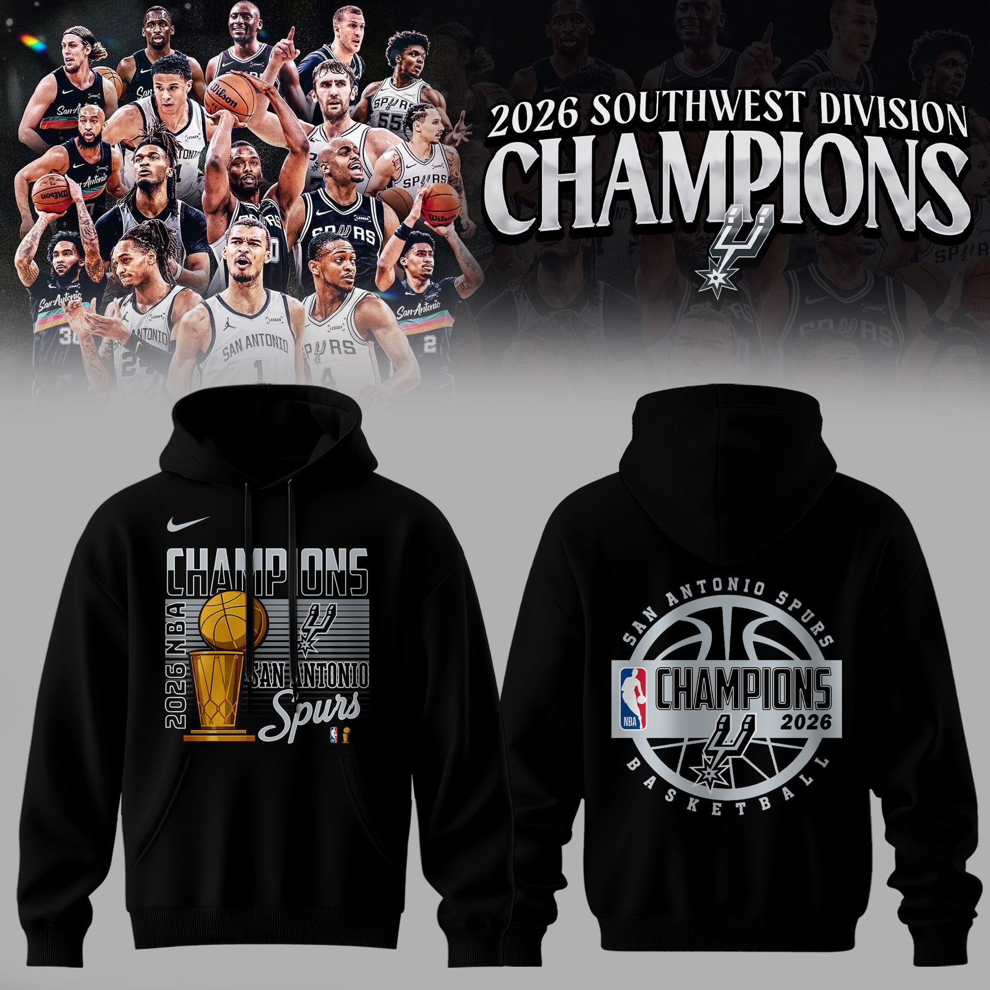 Spurs 2026 NBA Champions Black Edition