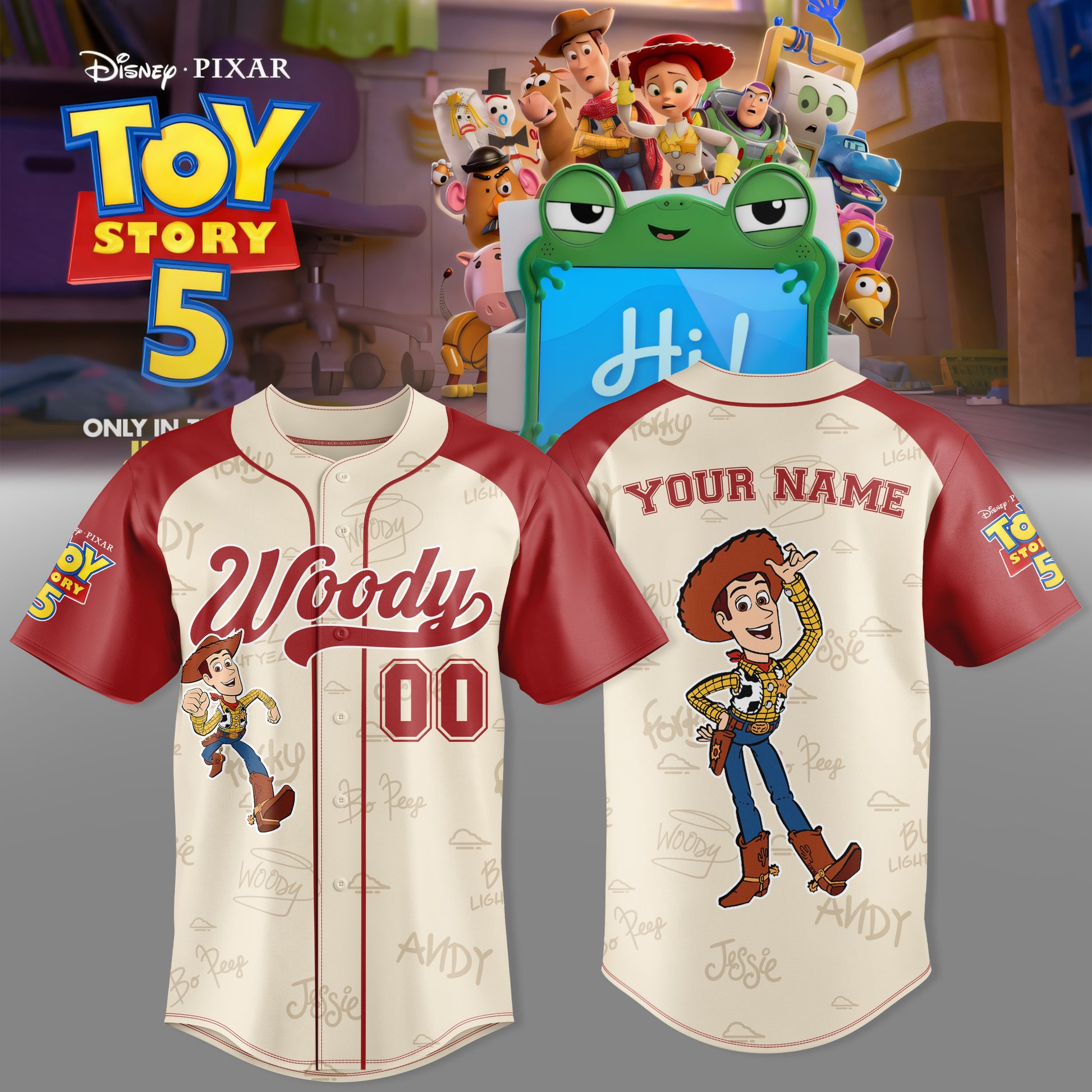 Sheriff Woody Custom Jersey – Toy Story 5 Edition