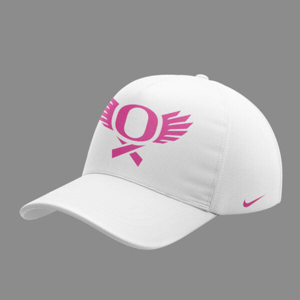 October Wear Pink - Oregon Ducks Breast Cancer Hoodie White Pink Version