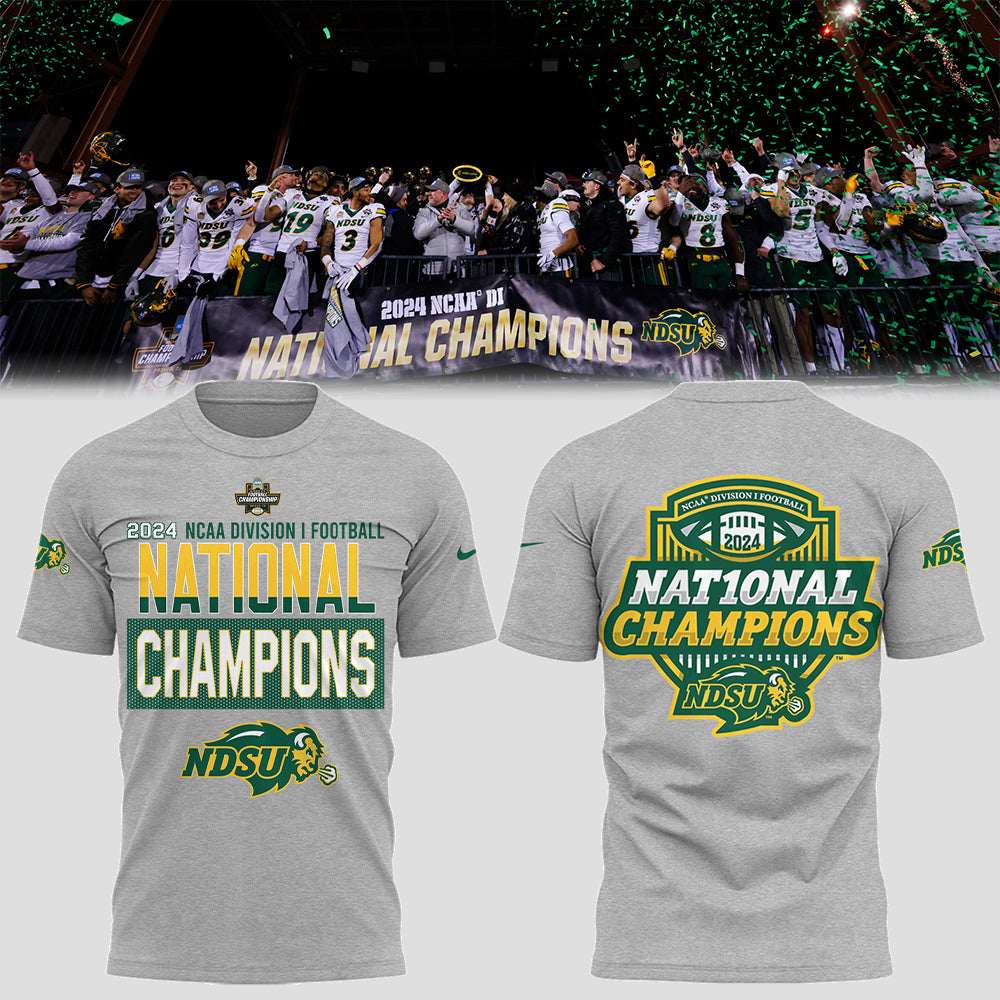 Limited Edition NDSU Football x 𝐍𝐚𝐭𝟏𝟎𝐧𝐚𝐥 𝐂𝐡𝐚𝐦𝐩𝐢𝐨𝐧𝐬 T-Shirt