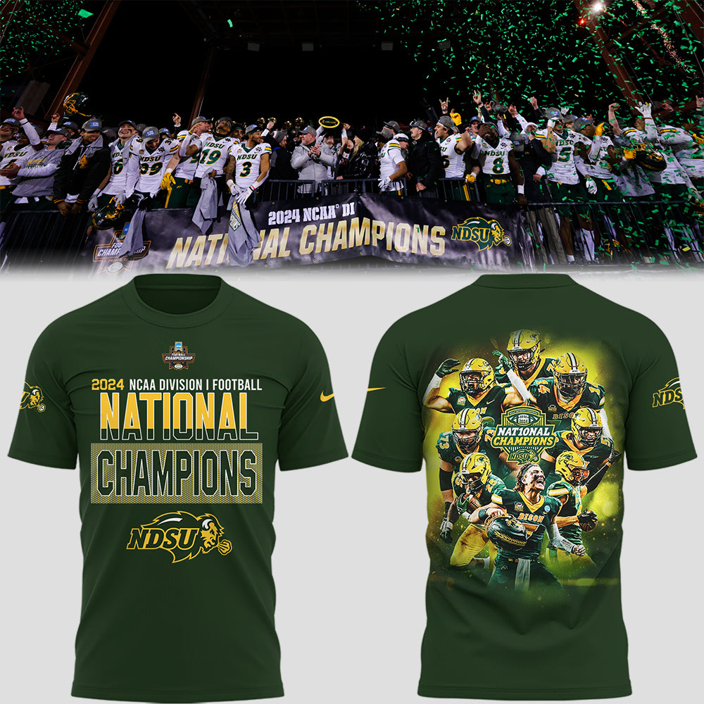 Limited Edition NDSU Football x 𝐍𝐚𝐭𝟏𝟎𝐧𝐚𝐥 𝐂𝐡𝐚𝐦𝐩𝐢𝐨𝐧𝐬 T-Shirt