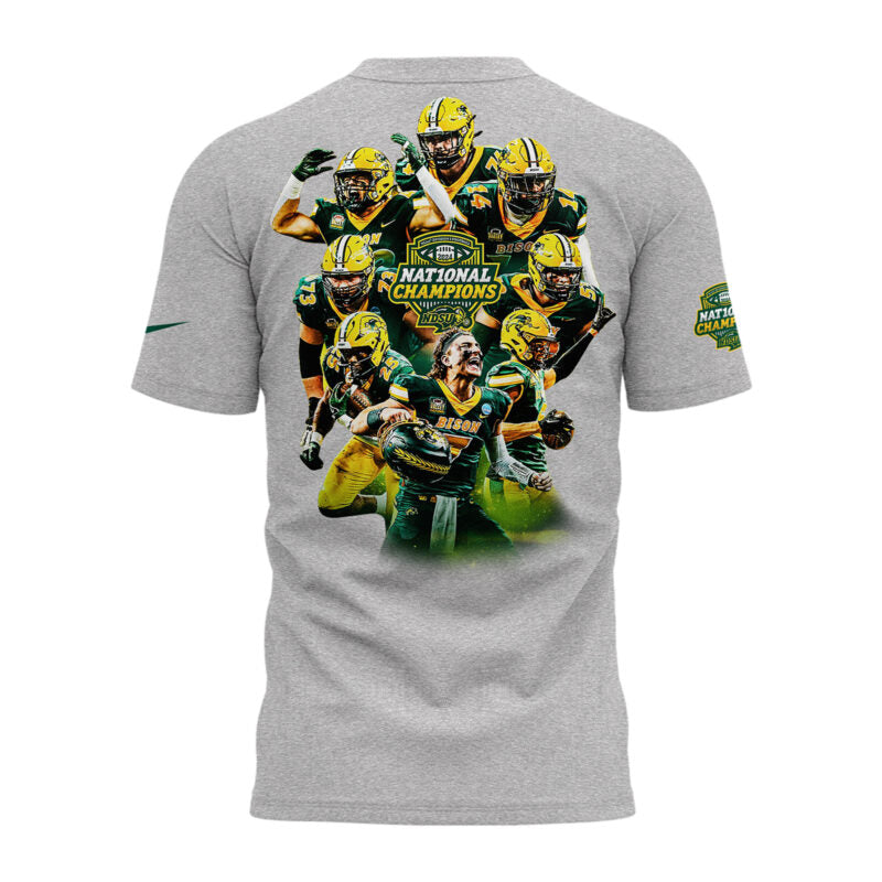 Limited Edition NDSU Football x 𝐍𝐚𝐭𝟏𝟎𝐧𝐚𝐥 𝐂𝐡𝐚𝐦𝐩𝐢𝐨𝐧𝐬 T-Shirt