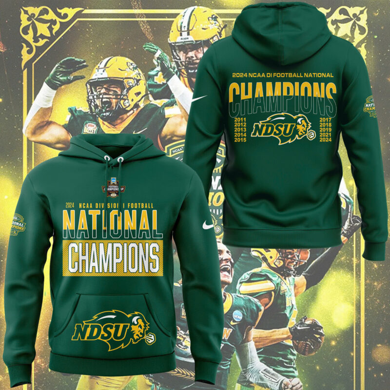 Limited Edition NDSU Football x 𝐍𝐚𝐭𝟏𝟎𝐧𝐚𝐥 𝐂𝐡𝐚𝐦𝐩𝐢𝐨𝐧𝐬 Hoodie