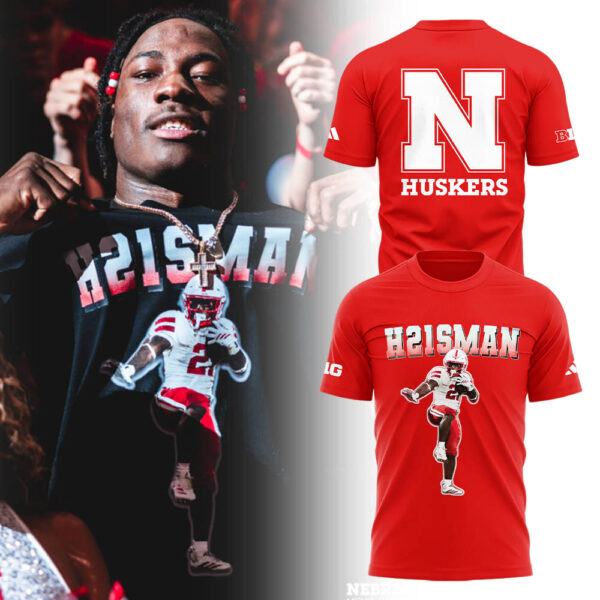 Emmett Johnson H21SMAN T-Shirt - Nebraska Cornhuskers Football 100% Cotton Unisex Red T-Shirt