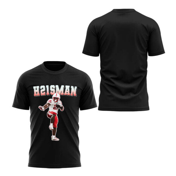 Emmett Johnson H21SMAN T-Shirt - Nebraska Cornhuskers Football 100% Cotton Unisex T-Shirt Black