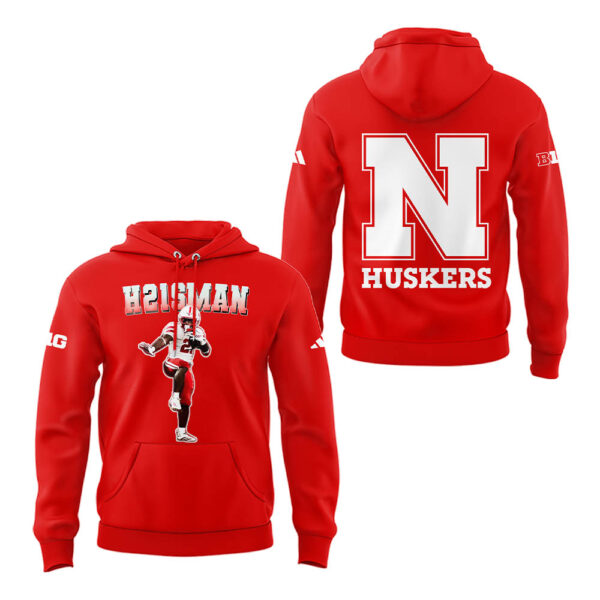 Emmett Johnson H21SMAN Hoodie - Nebraska Cornhuskers Football 100% Cotton Unisex Hoodie 2-Side Red