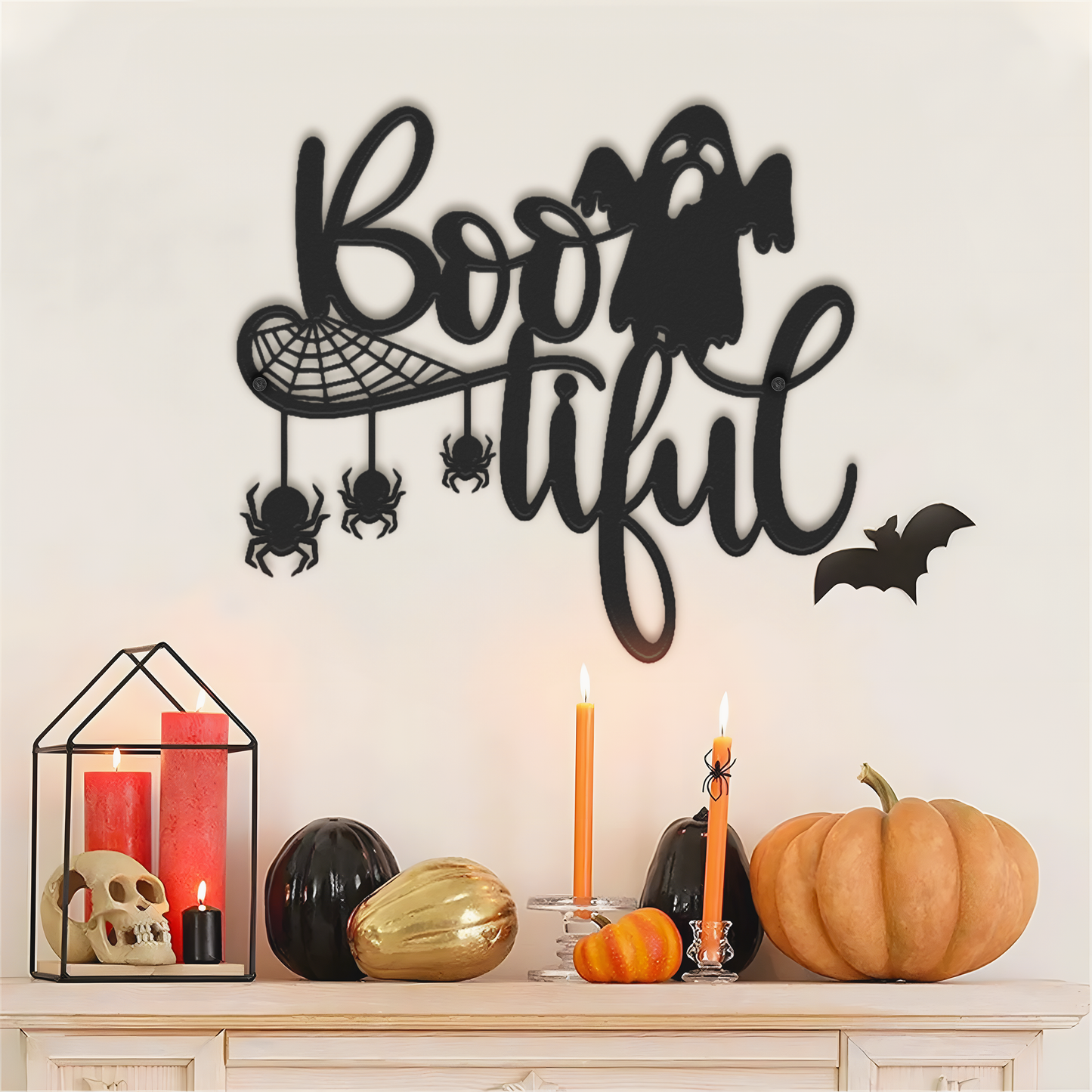 Boo-tiful Halloween Metal Wall Art