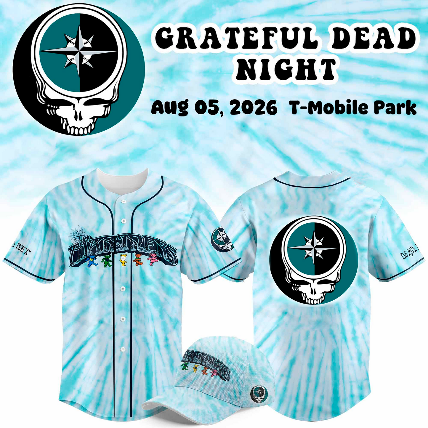 Seattle Mariners - Grateful Dead Night Jersey 2026