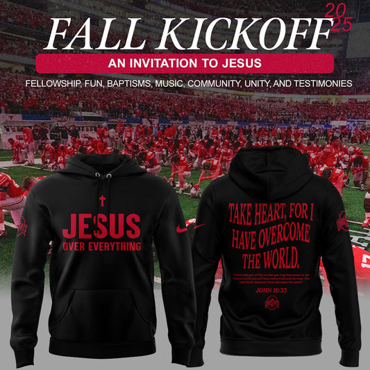 Ohio State Buckeyes JESUS Over Everything Black Hoodie