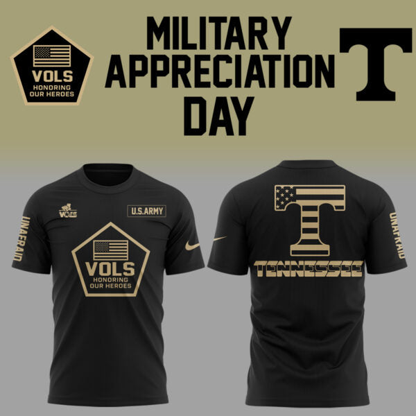Tennessee Volunteers T-Shirt Military Appreciation Day 2025