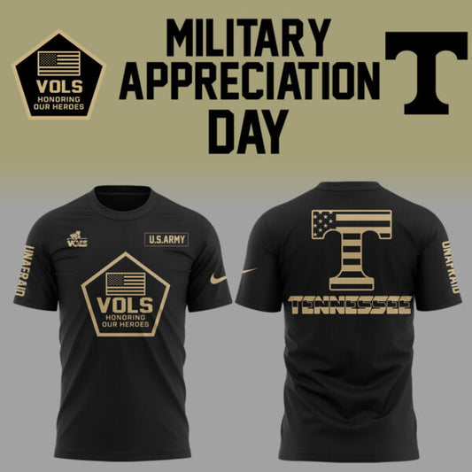 Tennessee Volunteers T-Shirt Military Appreciation Day 2025