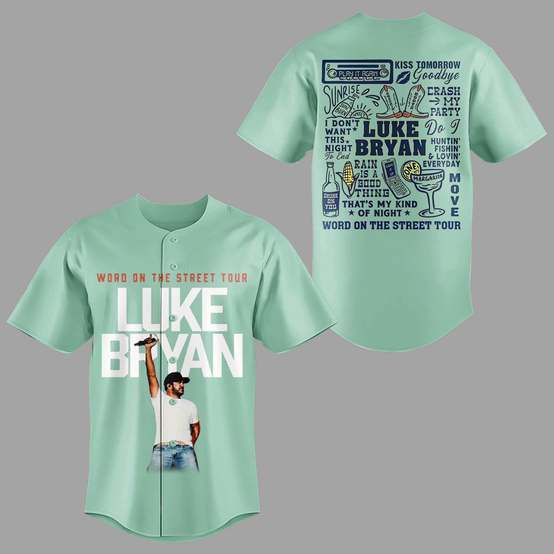 LB "Word On The Street Tour" 🎤🤠 Baseball Jersey-PA052926001